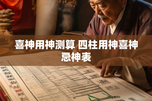 喜神用神测算 四柱用神喜神忌神表