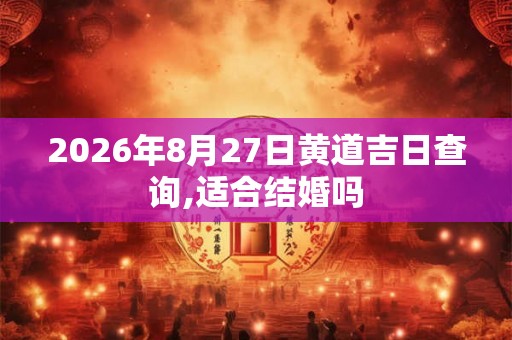 2026年8月27日黄道吉日查询,适合结婚吗