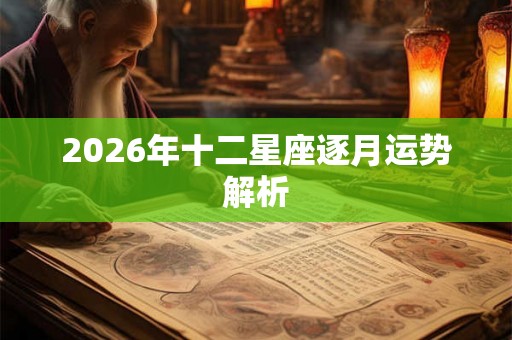 2026年十二星座逐月运势解析