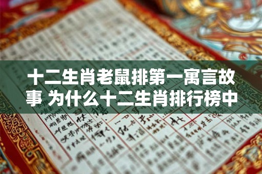 十二生肖老鼠排第一寓言故事 为什么十二生肖排行榜中老鼠居首一则寓言故事