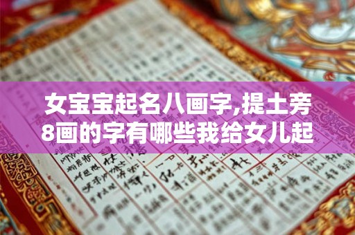 女宝宝起名八画字,提土旁8画的字有哪些我给女儿起名字