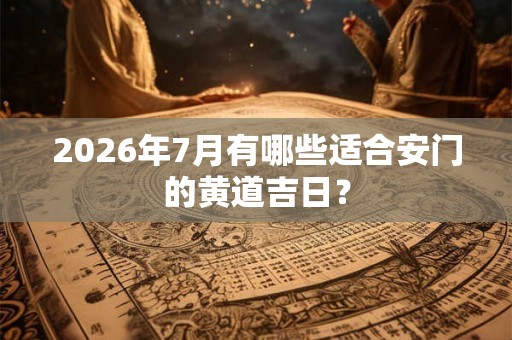 2026年7月有哪些适合安门的黄道吉日？