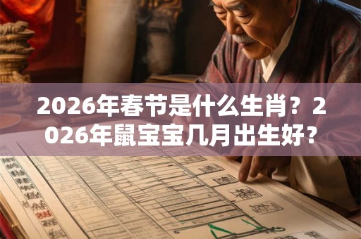 2026年春节是什么生肖？2026年鼠宝宝几月出生好？