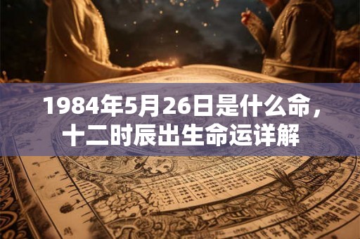 1984年5月26日是什么命,十二时辰出生命运详解 1984年5月26日是什么命,十二时辰出生命运详解