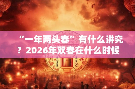 “一年两头春”有什么讲究？2026年双春在什么时候？