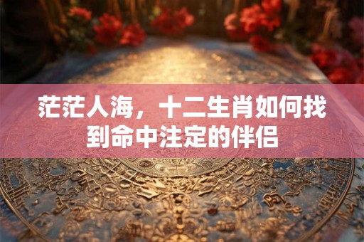 茫茫人海，十二生肖如何找到命中注定的伴侣