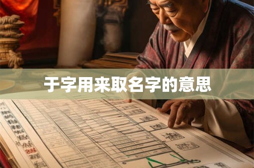 于字用来取名字的意思