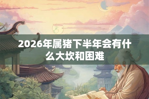 2026年属猪下半年会有什么大坎和困难