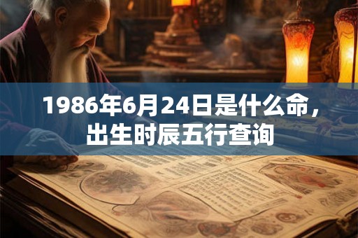 1986年6月24日是什么命，出生时辰五行查询