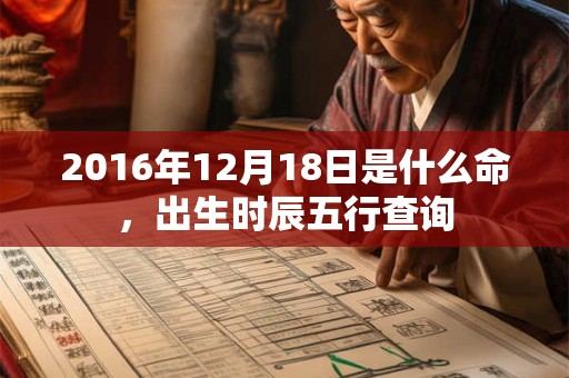 2016年12月18日是什么命,出生时辰五行查询 2016年12月18日是什么命,出生时辰五行查询
