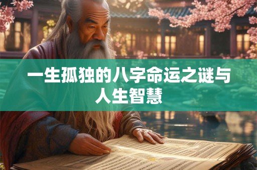 一生孤独的八字命运之谜与人生智慧