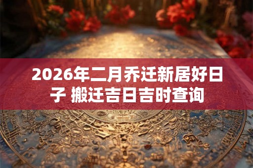 2026年二月乔迁新居好日子 搬迁吉日吉时查询