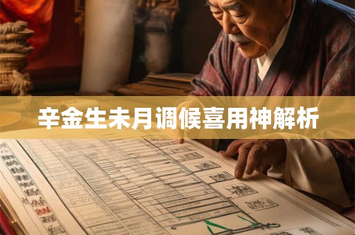 辛金生未月调候喜用神解析