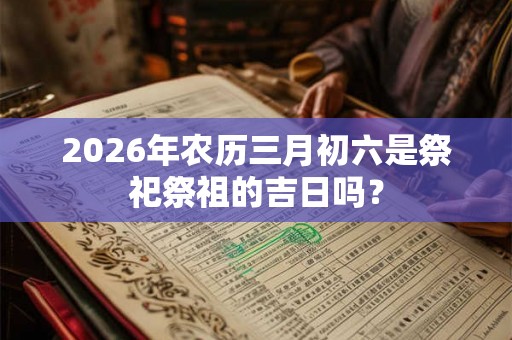 2026年农历三月初六是祭祀祭祖的吉日吗？