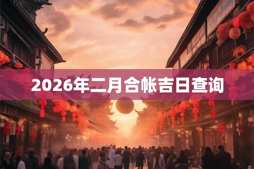 2026年二月合帐吉日查询