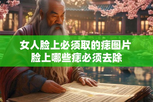 女人脸上必须取的痣图片 脸上哪些痣必须去除
