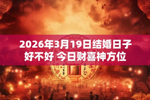 2026年3月19日结婚日子好不好 今日财喜神方位