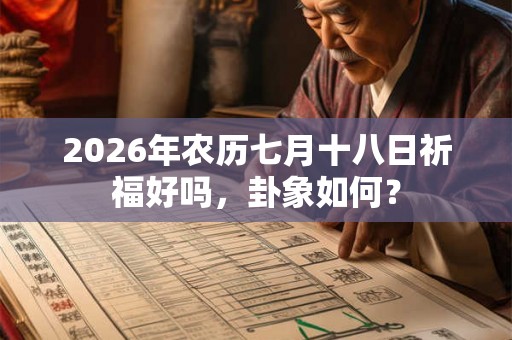 2026年农历七月十八日祈福好吗,卦象如何? 2026年农历七月十八日祈福好吗,卦象如何?