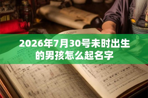 2026年7月30号未时出生的男孩怎么起名字