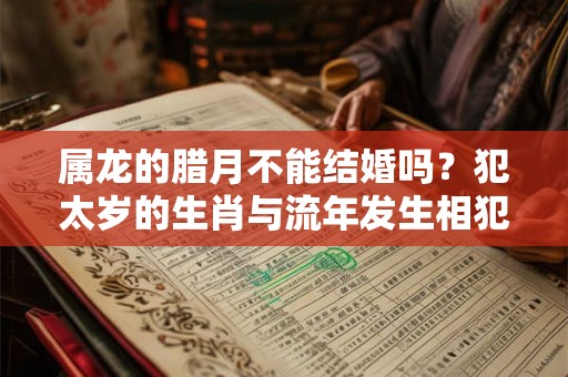 属龙的腊月不能结婚吗？犯太岁的生肖与流年发生相犯情况解析