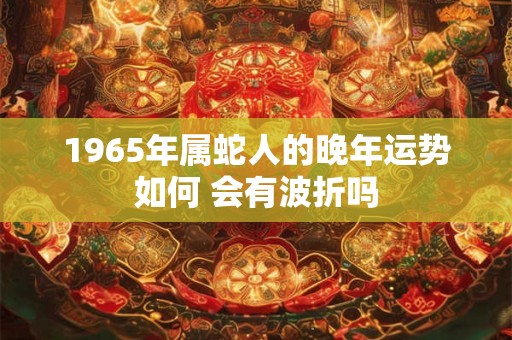 1965年属蛇人的晚年运势如何 会有波折吗