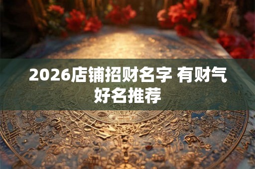 2026店铺招财名字 有财气好名推荐