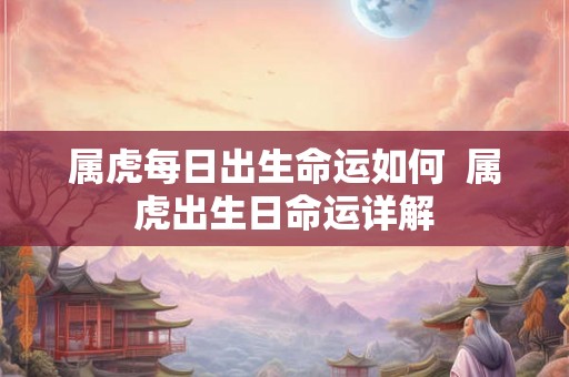 属虎每日出生命运如何  属虎出生日命运详解