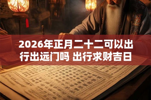 2026年正月二十二可以出行出远门吗 出行求财吉日