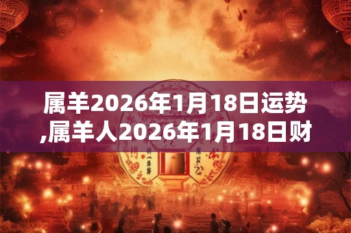 属羊2026年1月18日运势,属羊人2026年1月18日财运,生肖羊2026年1月18日运势