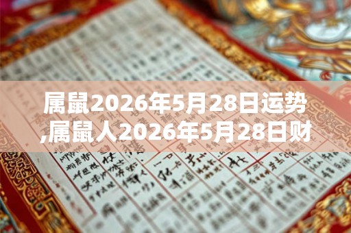 属鼠2026年5月28日运势,属鼠人2026年5月28日财运,生肖鼠2026年5月28日运势