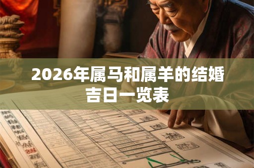 2026年属马和属羊的结婚吉日一览表 2026年属马和属羊的结婚吉日一览表