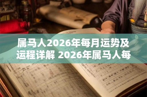 属马人2026年每月运势及运程详解 2026年属马人每月运势如何