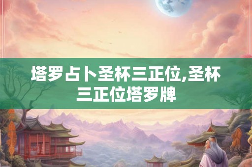塔罗占卜圣杯三正位,圣杯三正位塔罗牌