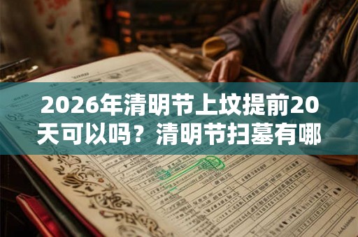 2026年清明节上坟提前20天可以吗？清明节扫墓有哪些忌讳？
