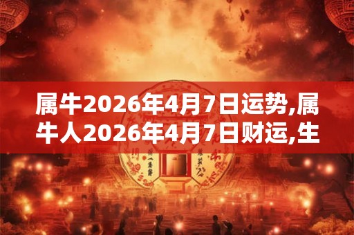 属牛2026年4月7日运势,属牛人2026年4月7日财运,生肖牛2026年4月7日运势