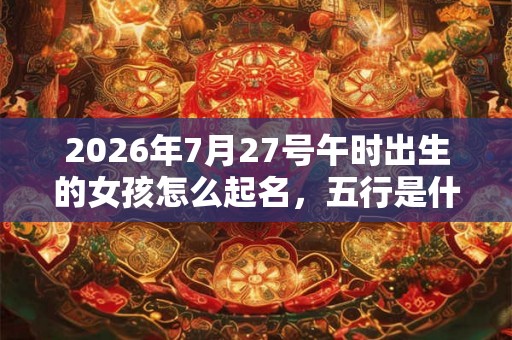 2026年7月27号午时出生的女孩怎么起名，五行是什么？