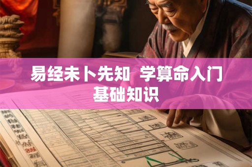易经未卜先知 学算命入门基础知识 易经未卜先知 学算命入门基础知识