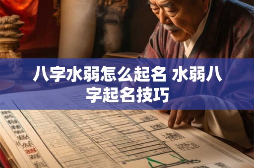 八字水弱怎么起名 水弱八字起名技巧