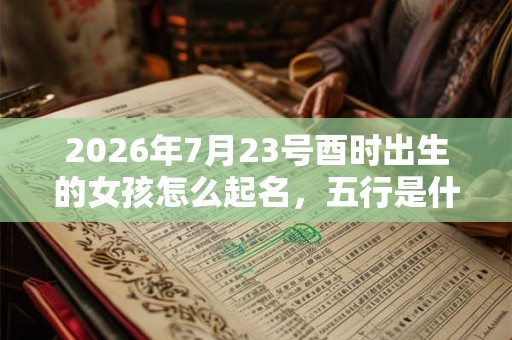 2026年7月23号酉时出生的女孩怎么起名，五行是什么？