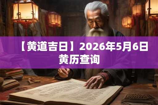 【黄道吉日】2026年5月6日黄历查询
