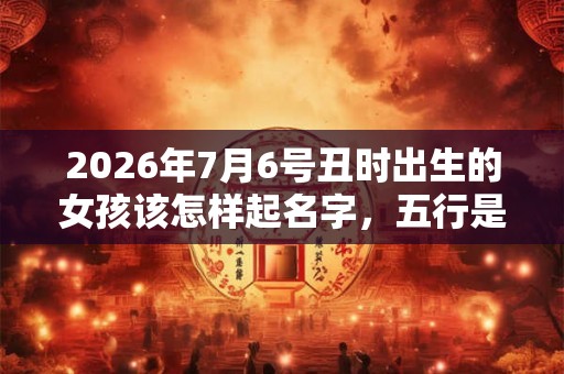 2026年7月6号丑时出生的女孩该怎样起名字，五行是什么