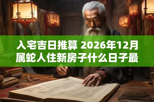 入宅吉日推算 2026年12月属蛇人住新房子什么日子最好 入宅吉日推算 2026年12月属蛇人住新房子什么日子最好