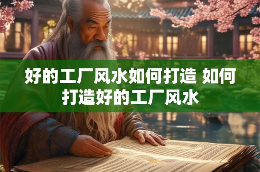 好的工厂风水如何打造 如何打造好的工厂风水 好的工厂风水如何打造 如何打造好的工厂风水