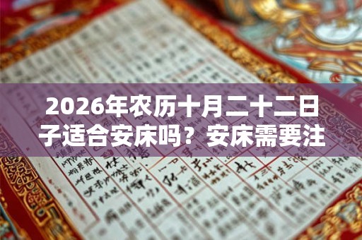 2026年农历十月二十二日子适合安床吗？安床需要注意什么？