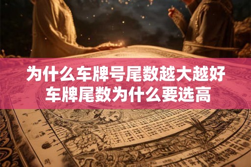 为什么车牌号尾数越大越好 车牌尾数为什么要选高