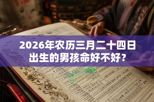 2026年农历三月二十四日出生的男孩命好不好？