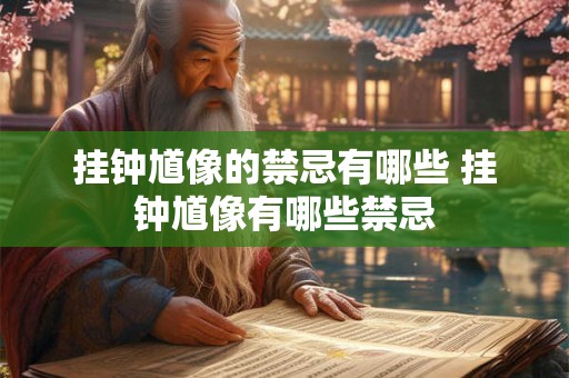 挂钟馗像的禁忌有哪些 挂钟馗像有哪些禁忌