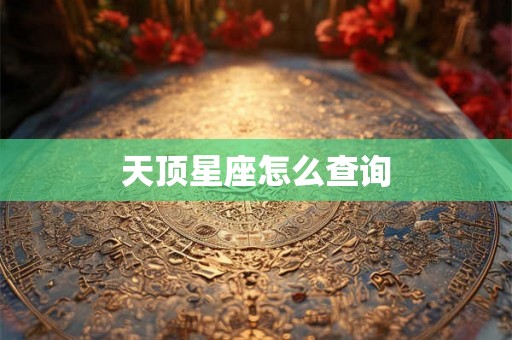 天顶星座怎么查询