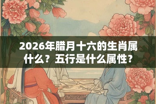 2026年腊月十六的生肖属什么？五行是什么属性？
