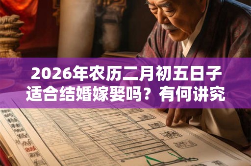 2026年农历二月初五日子适合结婚嫁娶吗？有何讲究？